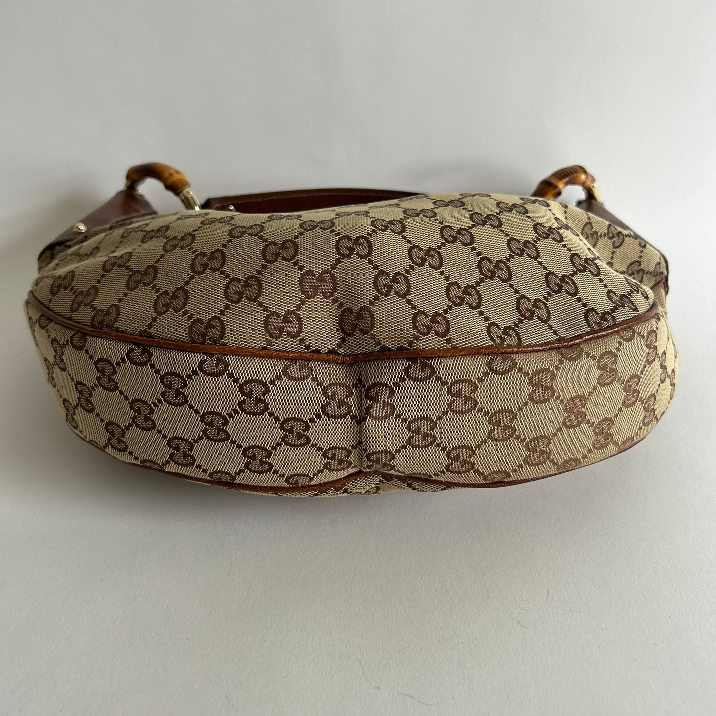 GG CANVAS HOBO BAMBOO BAG