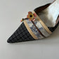 PRADA VINTAGE KIMONO EMBELLISHED MULES