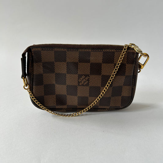 LOUIS VUITTON DAMIER EBENE MINI POCHETTE ACCESSOIRES