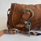 VINTAGE CHRISTIAN DIOR GAUCHO BROWN SADDLE BAG