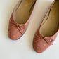 CHANEL PINK PATENT LEATHER BALLET FLATS CC INTERLOCKING SIZE 38