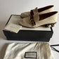 GUCCI PEYTON LEATHER PEARL HEELS MARMONT GG LOAFERS