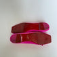 CHRISTIAN LOUBOUTIN MAMADRAGUE PINK SUEDE SQUARE TOE BALLET FLATS SIZE 37.5