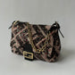 FENDI MAMA FOREVER BAG SEQUINED ZUCCA WOOL BLACK PINK