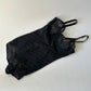 VINTAGE 80'S CHRISTIAN DIOR MESH MONOGRAM BLACK BODY SUIT