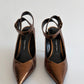 TOM FORD PYTHON BRONZE HEELS