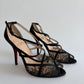 CHRISTIAN LOUBOUTIN VANITARITA LACE PEEP TOE HEEL