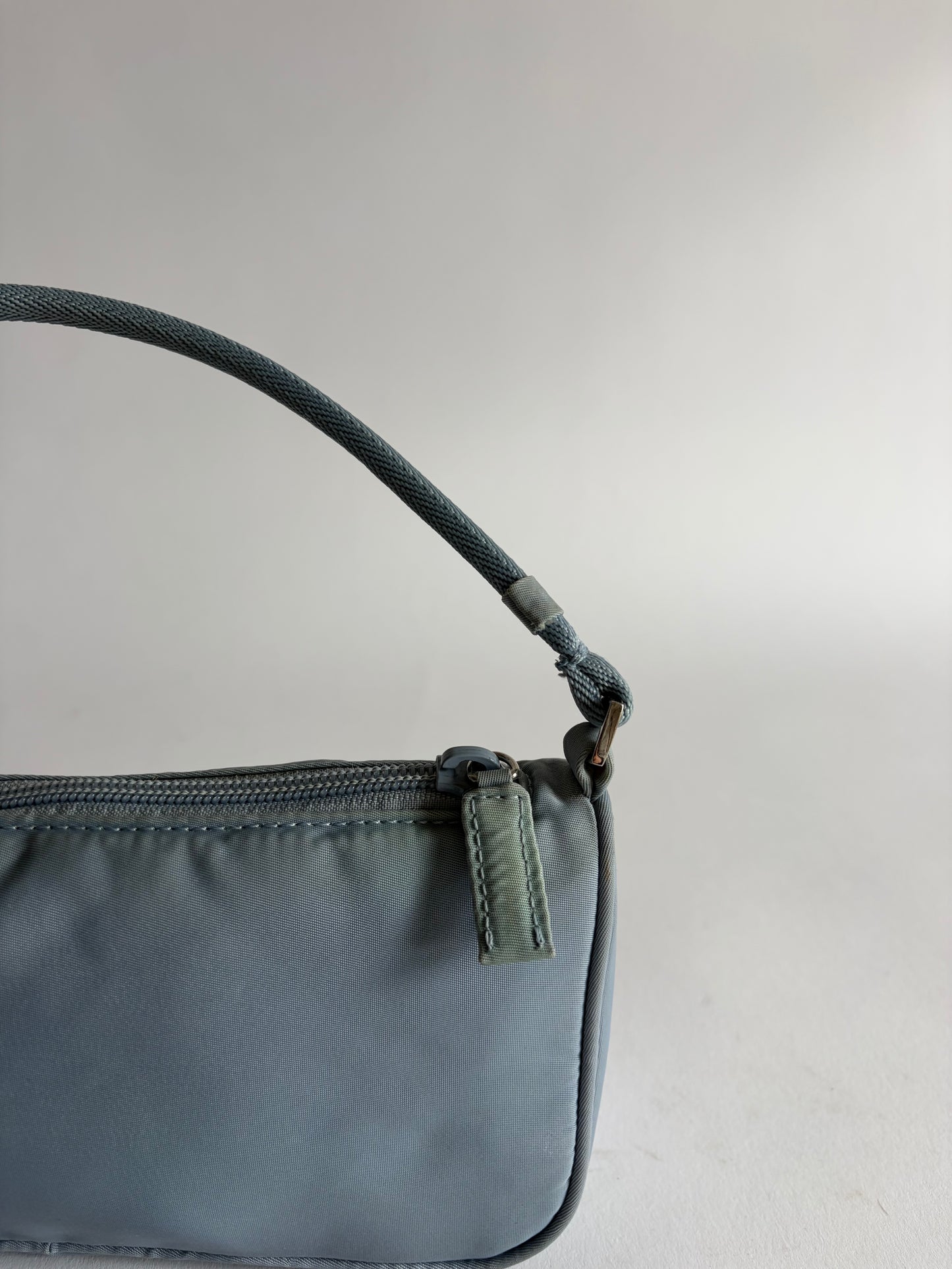 PRADA BABY BLUE NYLON POCHETTE