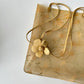 CHANEL VINTAGE CLEAR PVC FLORAL TOTE BAG