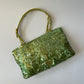 PRADA LIME GREEN SEQUIN TOP HANDLE BAG