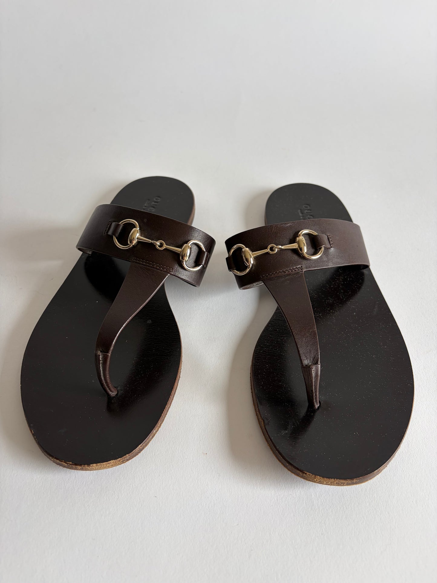 GUCCI HORSEBIT LEATHER SANDALS