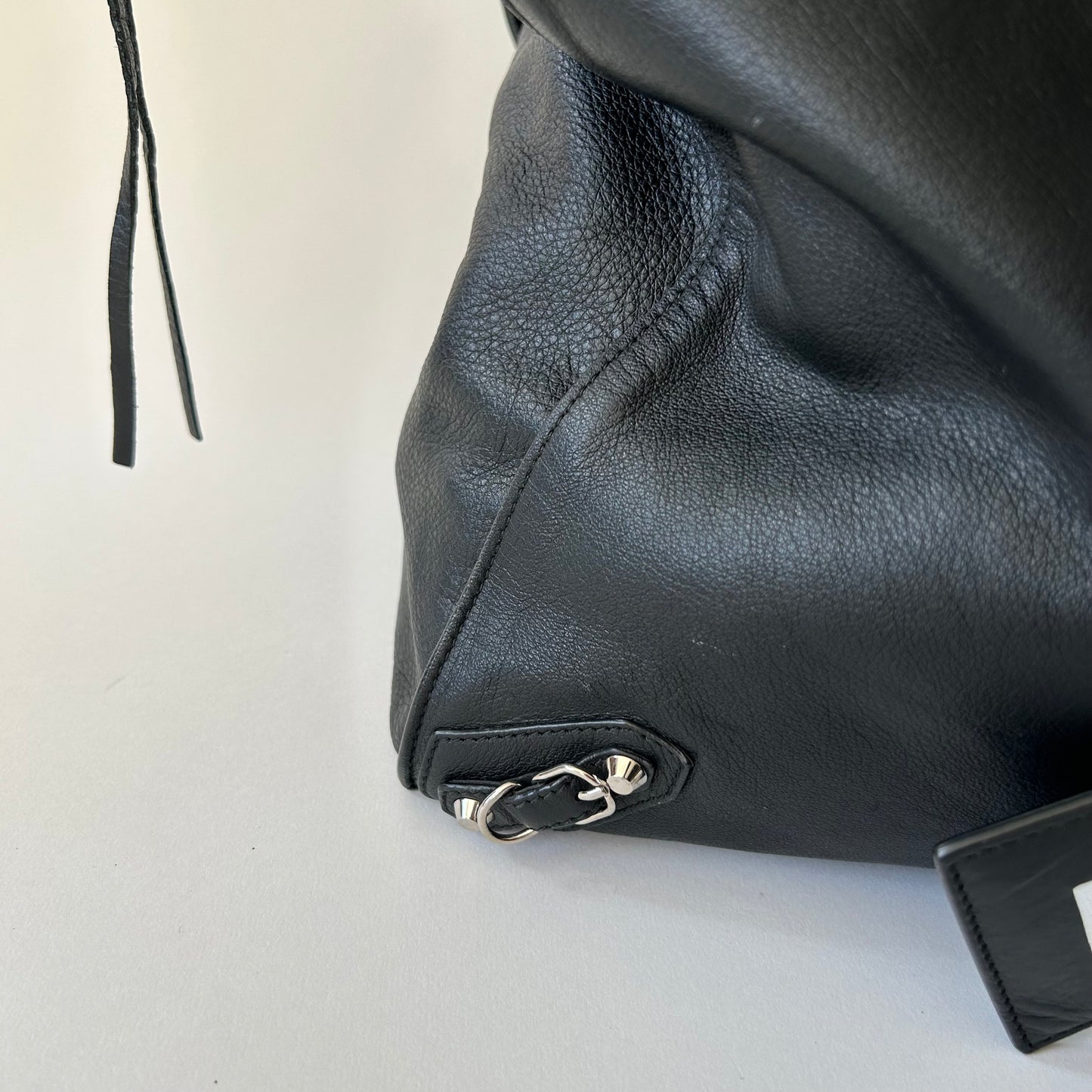 BALENCIAGA LARGE BLACK LEATHER PAPIER A4 TOTE BAG