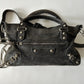 BALENCIAGA BLACK SUEDE MINI MOTO CITY BAG - FIRST EDITION