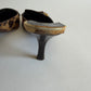 VINTAGE PRADA LEOPARD CALF HAIR POINTED TOE MULES