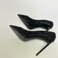 SAINT LAURENT ZOE BLACK GLITTER HIGH HEELS PUMPS SIZE 38.5