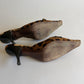 VINTAGE PRADA LEOPARD CALF HAIR POINTED TOE MULES