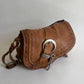VINTAGE CHRISTIAN DIOR GAUCHO BROWN SADDLE BAG
