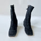 JACQUEMUS ROND CARRÉ GRAY SUEDE ANKLE BOOTS SIZE 36