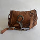 VINTAGE CHRISTIAN DIOR GAUCHO BROWN SADDLE BAG