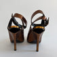 TOM FORD PYTHON BRONZE HEELS