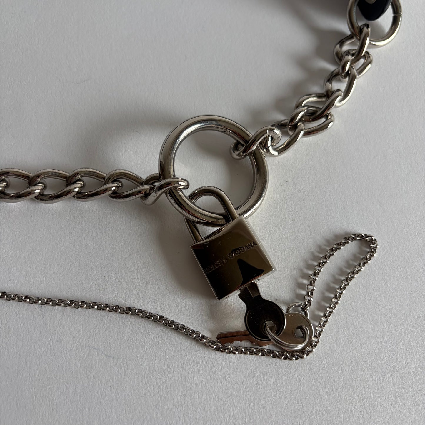 DOLCE & GABBANA VINTAGE 2003 EYELET LEATHER BELT