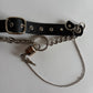 DOLCE & GABBANA VINTAGE 2003 EYELET LEATHER BELT