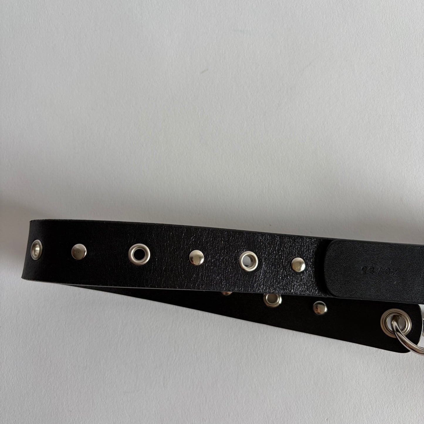 DOLCE & GABBANA VINTAGE 2003 EYELET LEATHER BELT