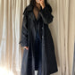 VINTAGE YVES SAINT LAURENT 90'S NAVY TRENCH COAT