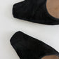 VINTAGE GIUSEPPE ZANOTTI PONEY HAIR SQUARE TOE BLACK MULES