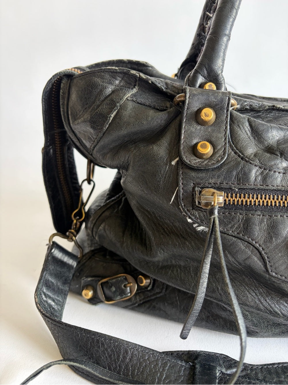 VINTAGE BALENCIAGA BLACK CITY BAG
