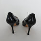 Manolo Blahnik Camparine Navy Blue Patent Leather Mary Jane Pumps Size 40