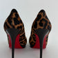 Christian Louboutin Yolanda Pony Leopard Peep-Toe Stiletto Pumps