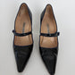 Manolo Blahnik Camparine Navy Blue Patent Leather Mary Jane Pumps Size 40