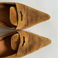 VINTAGE PRADA SUEDE TAN KITTEN HEELS
