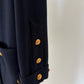 Chanel Vintage 80's Navy Maxi Pleated Dress Size 42