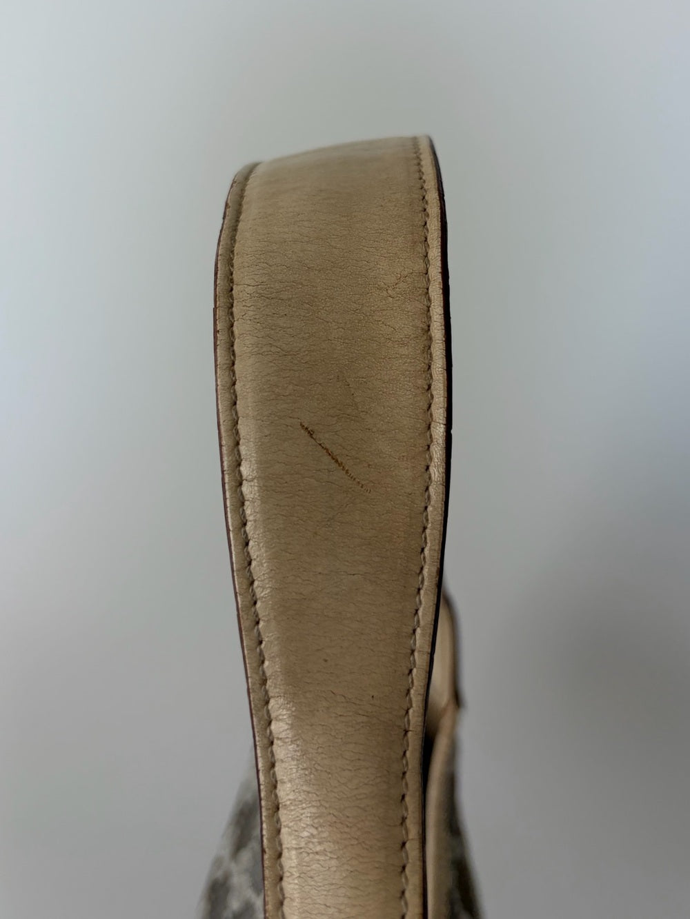 Gucci Vintage GG Canvas Jackie Monogram Cream Handbag