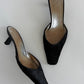 VINTAGE GIUSEPPE ZANOTTI PONEY HAIR SQUARE TOE BLACK MULES