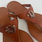Dior Brown Leather Thong Sandals