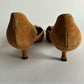 VINTAGE PRADA SUEDE TAN KITTEN HEELS