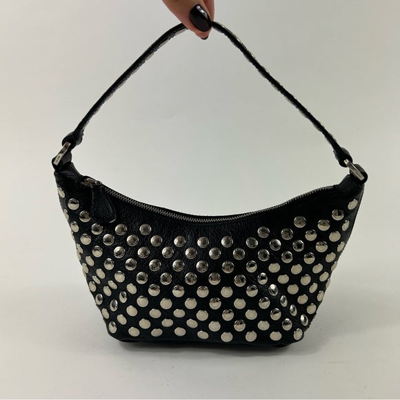 RARE VINTAGE PRADA ANTIC STUD-EMBELLISHED BAG