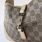 Gucci Vintage GG Canvas Jackie Monogram Cream Handbag
