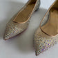 Christian Louboutin Follies Strass Nude Suede leather 37.5