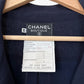 Chanel Vintage 80's Navy Maxi Pleated Dress Size 42