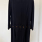 Chanel Vintage 80's Navy Maxi Pleated Dress Size 42