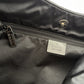 Gucci Tom Ford Black Canvas Metal Strap Handbag