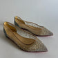 Christian Louboutin Follies Strass Nude Suede leather 37.5