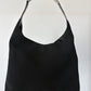Gucci Tom Ford Black Canvas Metal Strap Handbag