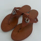 Dior Brown Leather Thong Sandals