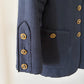 Chanel Vintage 1994 Collection Navy Gold Button Down Tweed Blazer Size 38