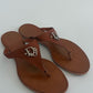 Dior Brown Leather Thong Sandals